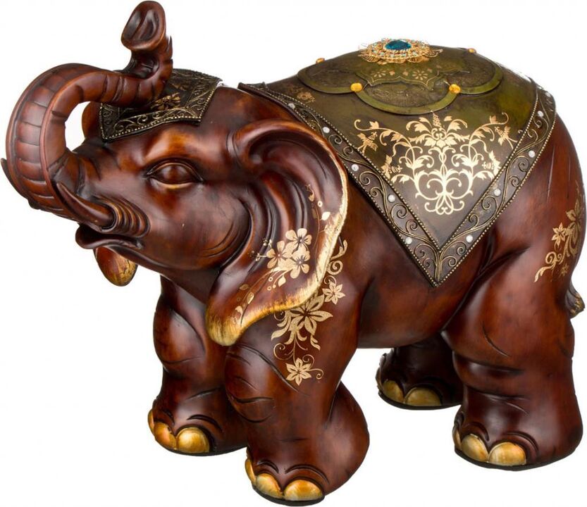 Figure d'éléphant comme amulette de chance